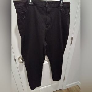 Sonoma Women's Plus Size High Rise Curvy Skinny Jeans Black Denim Jeans